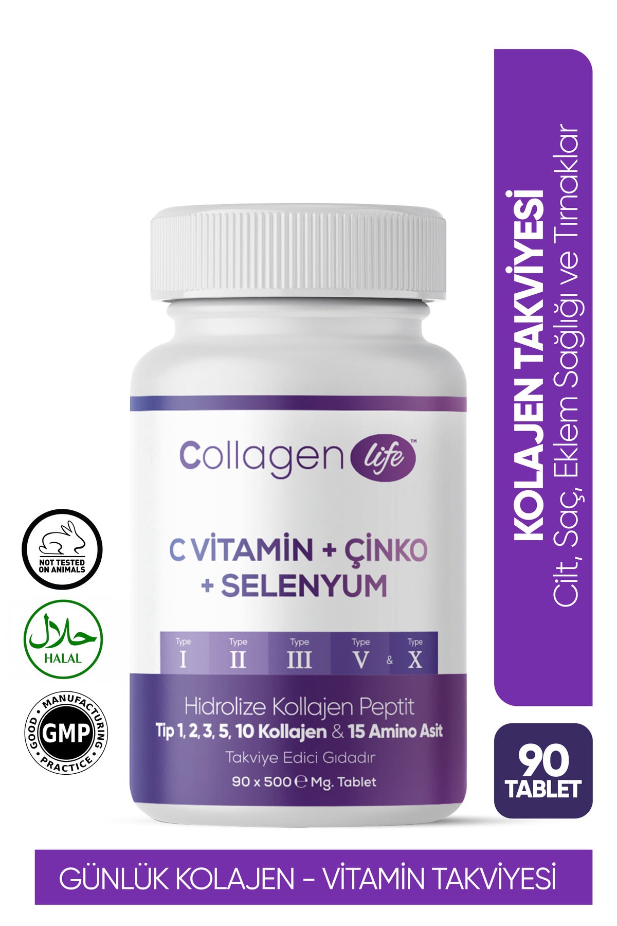 Collagen Life Vitamin C Zinc Selenium - 90 tablets