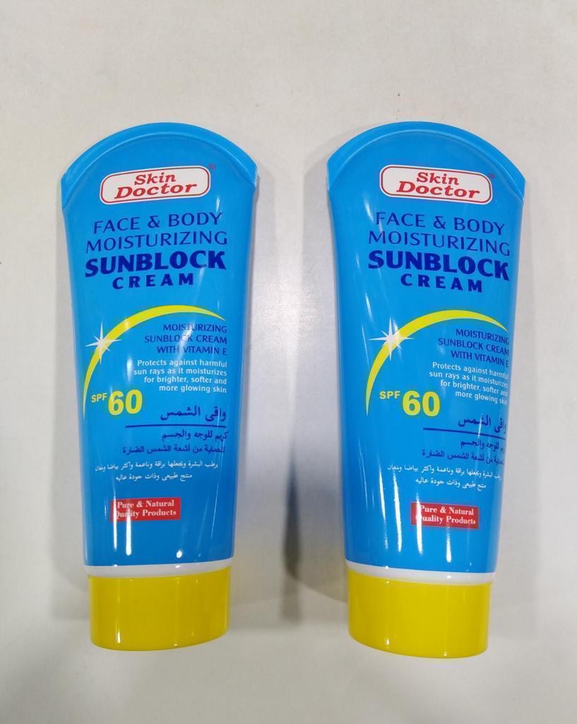 Skin Doctor Face and Body Moisturizing Sunblock Cream SPF 60