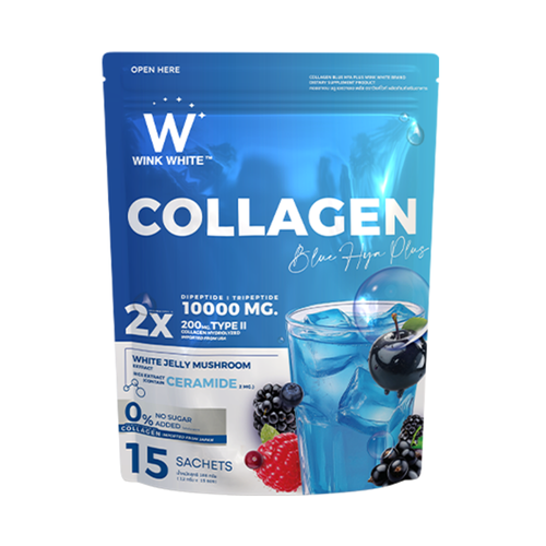 Wink White Collagen Blue Hya Plus supplement pouch